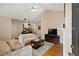 Open-concept living room featuring vaulted ceilings and hardwood flooring at 3734 Villa Springs Cir, Powder Springs, GA 30127