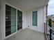 This balcony has iron railings and a view of the community at 401 Burton Dr, Alpharetta, GA 30009