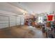 Spacious garage with room for two cars, storage, and recreational equipment at 5826 Little Mountain Dr, Ellenwood, GA 30294