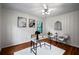 Charming home office with wood floors, panelled walls, modern decor, and abundant natural light at 3449 Parkview Dr, Atlanta, GA 30337