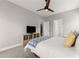 Comfortable bedroom featuring a ceiling fan, television, and neutral color scheme at 4105 Woodwind Dr, Cumming, GA 30028