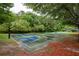 Community basketball court with trees, surrounded by lush greenery and ample space for play at 199 Eastham Ct, Suwanee, GA 30024