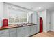 Bright kitchen area showcasing wood counters, a red mini fridge, and a double basin sink at 50 Ormond Sw St, Atlanta, GA 30315
