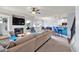 Open-concept living room flows into the kitchen and dining area at 2239 Noelle Pl, Powder Springs, GA 30127