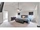 Large main bedroom boasts tray ceilings, neutral carpet, and en-suite bath access at 2239 Noelle Pl, Powder Springs, GA 30127