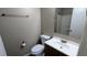 This bathroom has standard features including a toilet, shower and sink with vanity at 315 Marley Dr, Atlanta, GA 30349