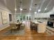 Modern kitchen with island seating and stainless steel appliances at 871 Cowan Se Rd, Conyers, GA 30094