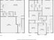 Detailed floor plan showcasing the layout of a two-story home at 11910 Brightside Pkwy, Hampton, GA 30228