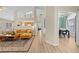 Open-concept living room with view of kitchen and dining area at 1865 Morgans Run Trl, Buford, GA 30519