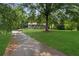 Charming single-story home featuring a cozy front porch and a large, well-maintained lawn with mature trees at 6 Water View Dr, Stockbridge, GA 30281