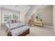 Cozy bedroom with sloped ceilings, bright windows, and neutral decor at 585 Old Cobblestone Dr, Atlanta, GA 30350