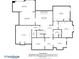 Basement floor plan of the home showcasing a large recreation room, game room and bedroom at 585 Old Cobblestone Dr, Atlanta, GA 30350