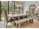 Cozy dining room featuring modern decor and large windows overlooking the greenery at 126 Owens Mill Pl, Canton, GA 30115