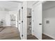 Hallway with a view into the bathroom and laundry room at 3100 Mount Gilead Sw Rd, Atlanta, GA 30311