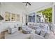 Spacious screened porch with comfortable seating, perfect for entertaining or relaxing while enjoying views of the home's backyard at 803 Courtenay Ne Dr, Atlanta, GA 30306