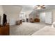 Large bedroom showcasing a window nook, carpet, ceiling fan, and ample space for furniture at 325 Ridge Hill Cir # 3, Marietta, GA 30064