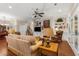 Spacious living room featuring a fireplace, built-ins, hardwood floors, neutral paint, and stairway at 325 Ridge Hill Cir # 3, Marietta, GA 30064