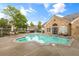 Beautiful community pool with ample seating and a well-maintained pool deck next to the community center at 325 Ridge Hill Cir # 3, Marietta, GA 30064