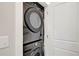 Modern black stackable washer and dryer unit for space-saving convenience at 2030 Main Nw St # 205, Atlanta, GA 30318