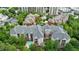 Aerial shot of the complex featuring a swimming pool and balconies at 50 Biscayne Nw Dr # 4110, Atlanta, GA 30309