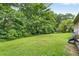 Expansive backyard with lush green grass and mature trees, offering privacy and space at 2720 Birchwood Sw Way, Marietta, GA 30060