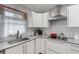 Close up of modern kitchen with stainless steel appliances and gray countertops at 2720 Birchwood Sw Way, Marietta, GA 30060