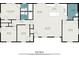 Detailed floor plan showcasing the layout with four bedrooms, two bathrooms, and living spaces totaling 1368 sq ft at 2760 Swansea Ct, College Park, GA 30349