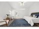 Bright bedroom with a ceiling fan, carpeted floors, and white walls at 4178 Mcever Park Dr, Acworth, GA 30101