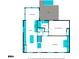 First floor plan showing kitchen, dining area, bath, laundry, living room, and primary bedroom at 117 Village Ct, Woodstock, GA 30188