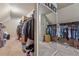 A luxurious walk-in closet boasting organized storage and stylish design, enhanced by a full-length mirror at 5070 Laurel Ridge Dr, Cumming, GA 30040