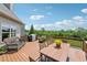 Outdoor deck with dining table, seating, grill and green views at 5070 Laurel Ridge Dr, Cumming, GA 30040