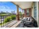 A furnished balcony with a view of downtown at 1735 Peachtree Ne St # 316, Atlanta, GA 30309
