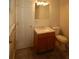 Well-lit bathroom with vanity and mirror at 188 Thornbrooke Dr, Hiram, GA 30141