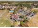 Aerial view of the golf course community with club house, pool, and golf carts at 1604 Falcon Ct, Locust Grove, GA 30248