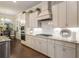 Modern kitchen with granite countertops, white cabinets, and stainless steel appliances at 1604 Falcon Ct, Locust Grove, GA 30248