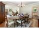 Cozy dining room with wood table, chandelier, and hardwood floors, ideal for gatherings at 3042 Argonne Dr, Atlanta, GA 30305