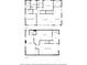 Detailed floor plan showcasing the layout of both floors, including bedrooms, bathrooms, and living spaces at 834 Timberland Se St, Smyrna, GA 30080