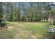 Large backyard with mature trees and lawn at 6085 Dunbritan Ln, Atlanta, GA 30349