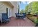 Outdoor deck with a table and chairs, perfect for relaxing and enjoying the view at 6260 Sturbridge Ln, Cumming, GA 30040