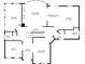 Detailed first floor plan showcasing the layout of the kitchen, living room, and sunroom at 6260 Sturbridge Ln, Cumming, GA 30040