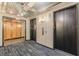 Modern elevator lobby with sleek black elevators, textured flooring, and contemporary lighting at 120 Ralph Mcgill Ne Blvd # 1502, Atlanta, GA 30308