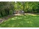 Charming single Gathering house featuring an inviting front yard and surrounded by lush, mature trees at 243 Howell Ter, Atlanta, GA 30331
