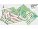 Community aerial view showing lot locations, amenity area and surroundings at 3443 Hillyard Dr, Dacula, GA 30019
