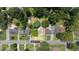 Aerial view of the property, showcasing the lot size and neighborhood surroundings with mature trees at 1366 Allegheny Sw St, Atlanta, GA 30310