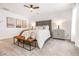 Bright bedroom with carpet, modern decor, and elegant furnishings at 1363 Cooper Springs Rd, Grayson, GA 30017