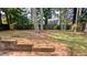 Large backyard featuring mature trees and a wood fence providing privacy, great for outdoor activities at 2015 Corners Cir, Lithonia, GA 30058