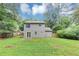 Well-maintained backyard featuring lush green grass and a two-story home with a sliding door at 3130 Glen Knolls Ct, Alpharetta, GA 30022