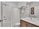 Bright bathroom with a shower-tub combo and a vanity with a white countertop at 345 Glen Iris Ne Dr # 3, Atlanta, GA 30312