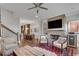 Inviting living room with stone fireplace, TV, open to dining area and lots of seating at 345 Glen Iris Ne Dr # 3, Atlanta, GA 30312