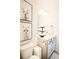 Cozy powder room featuring charming decor and pedestal sink at 382 Winston Circle Cir, Canton, GA 30114